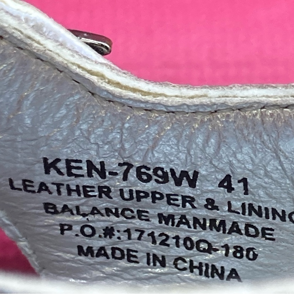 Algeria 36 Navy White Leather Sandals KEN-769. 
Size 41 US 10.5 - Picture 7 of 7